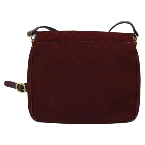 GUCCI Micro GG Canvas Shoulder Bag Red Gold Auth BA2289 - Picture 2 of 16